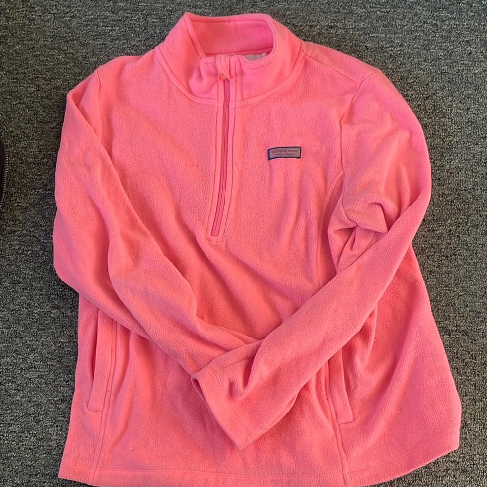 Women’s hot pink three quarter zip